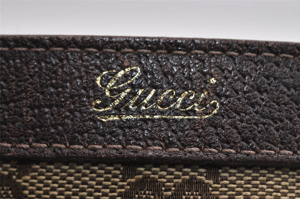 Authentic GUCCI Abbey Shoulder Tote Bag GG Canvas Leather 146247 Brown 8477I