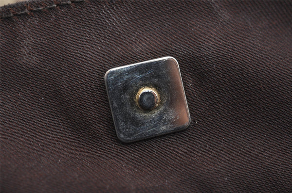 Authentic GUCCI Abbey Shoulder Tote Bag GG Canvas Leather 146247 Brown 8477I