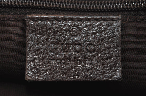 Authentic GUCCI Abbey Shoulder Tote Bag GG Canvas Leather 146247 Brown 8477I