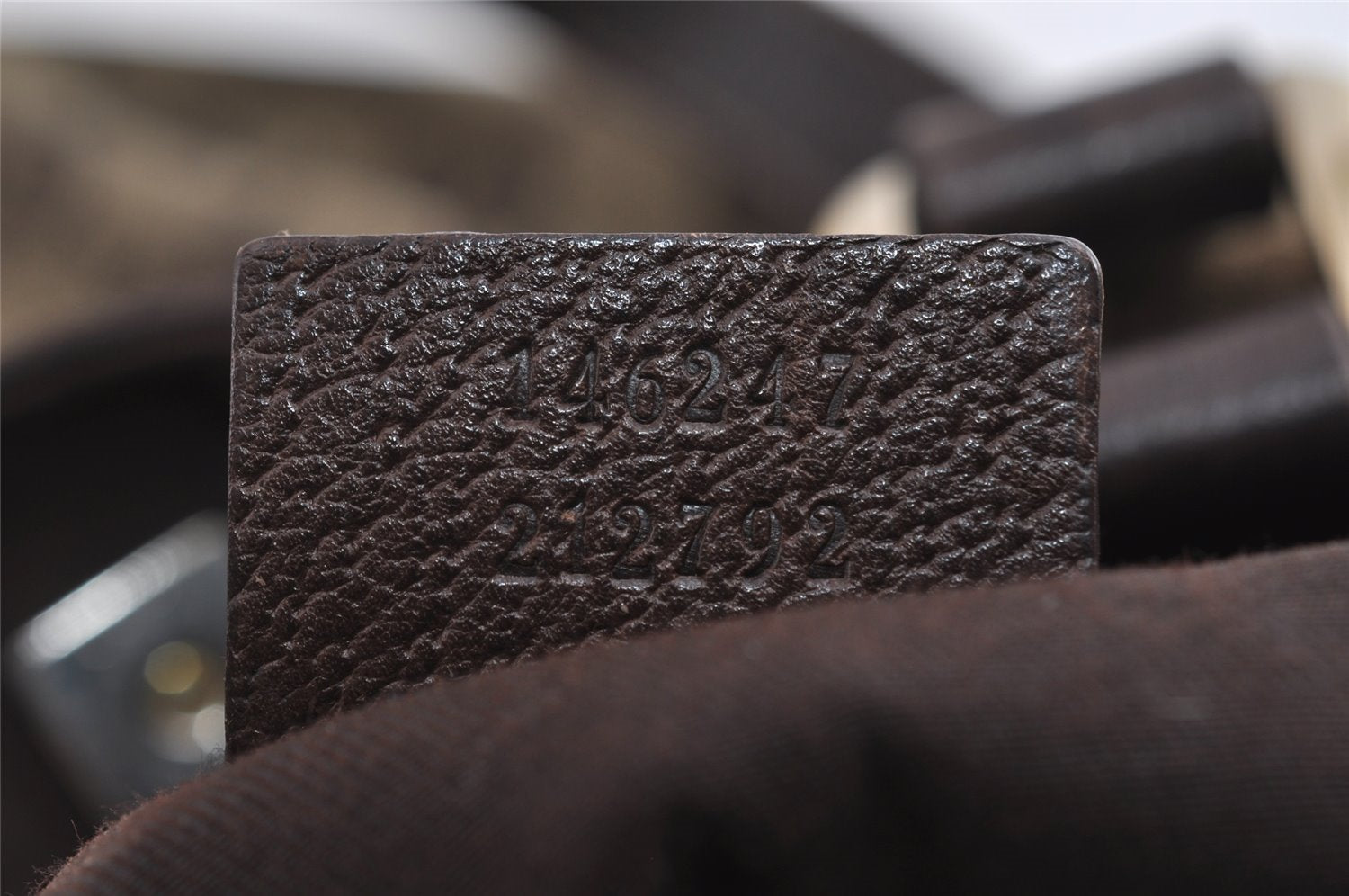 Authentic GUCCI Abbey Shoulder Tote Bag GG Canvas Leather 146247 Brown 8477I