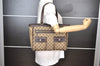 Authentic GUCCI Abbey Shoulder Tote Bag GG Canvas Leather 146247 Brown 8477I