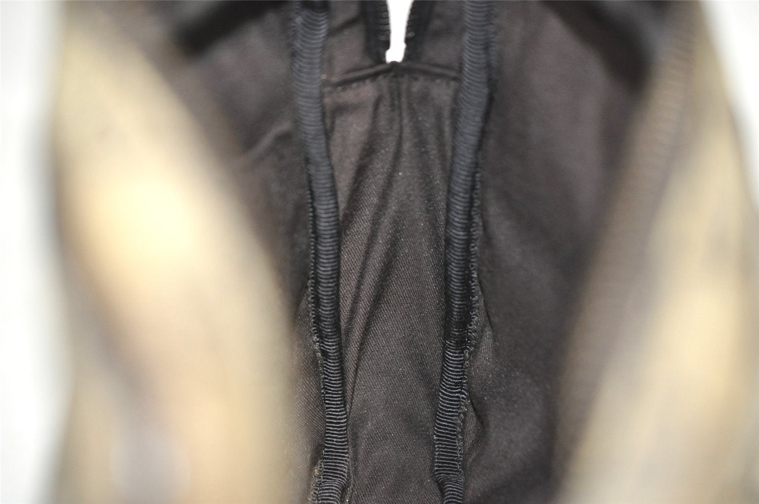 Authentic GUCCI Web Sherry Line Clutch Bag GG PVC Leather 152599 Brown 8478I