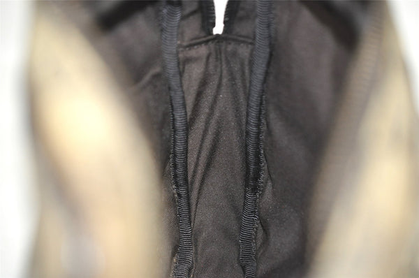 Authentic GUCCI Web Sherry Line Clutch Bag GG PVC Leather 152599 Brown 8478I