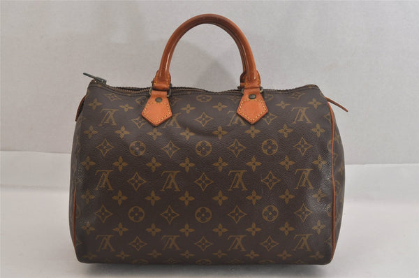 Authentic Louis Vuitton Monogram Speedy 30 Hand Boston Bag M41526 LV 8478M