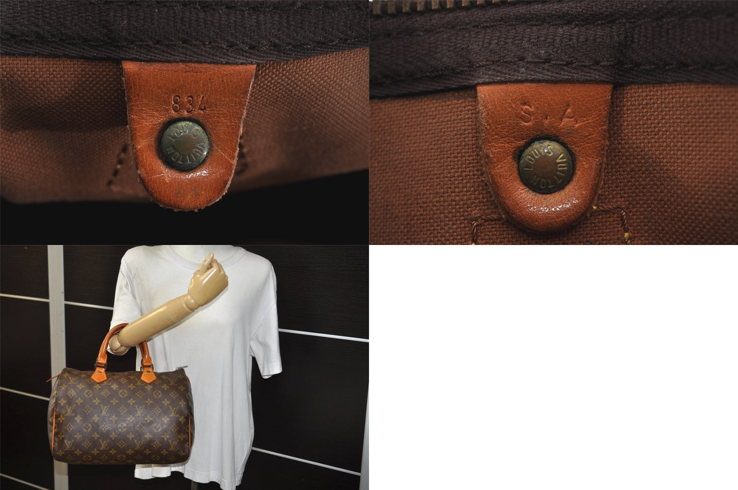 Authentic Louis Vuitton Monogram Speedy 30 Hand Boston Bag M41526 LV 8478M