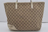 Authentic GUCCI New Britt Shoulder Tote Bag GG Canvas Leather 169946 Brown 8479I