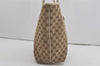 Authentic GUCCI New Britt Shoulder Tote Bag GG Canvas Leather 169946 Brown 8479I