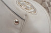 Authentic GUCCI New Britt Shoulder Tote Bag GG Canvas Leather 169946 Brown 8479I