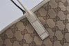 Authentic GUCCI New Britt Shoulder Tote Bag GG Canvas Leather 169946 Brown 8479I