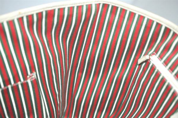 Authentic GUCCI New Britt Shoulder Tote Bag GG Canvas Leather 169946 Brown 8479I