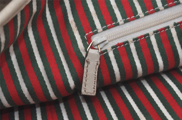 Authentic GUCCI New Britt Shoulder Tote Bag GG Canvas Leather 169946 Brown 8479I