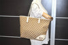 Authentic GUCCI New Britt Shoulder Tote Bag GG Canvas Leather 169946 Brown 8479I