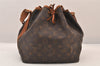 Authentic Louis Vuitton Monogram Petit Noe M42226 Shoulder Drawstring Bag 8479M