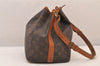 Authentic Louis Vuitton Monogram Petit Noe M42226 Shoulder Drawstring Bag 8479M