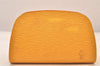 Authentic Louis Vuitton Epi Dauphine MM Pouch Clutch Bag Purse Yellow Junk 8480M