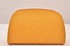 Authentic Louis Vuitton Epi Dauphine MM Pouch Clutch Bag Purse Yellow Junk 8480M