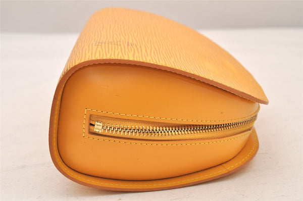 Authentic Louis Vuitton Epi Dauphine MM Pouch Clutch Bag Purse Yellow Junk 8480M