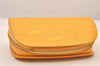 Authentic Louis Vuitton Epi Dauphine MM Pouch Clutch Bag Purse Yellow Junk 8480M
