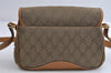 Authentic GUCCI Shoulder Cross Body Bag GG Canvas Leather Khaki Green 8481I