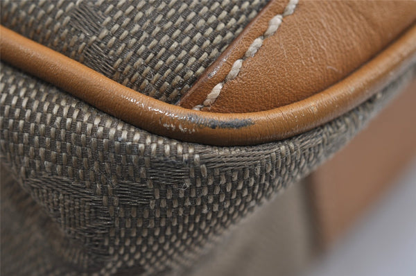 Authentic GUCCI Shoulder Cross Body Bag GG Canvas Leather Khaki Green 8481I