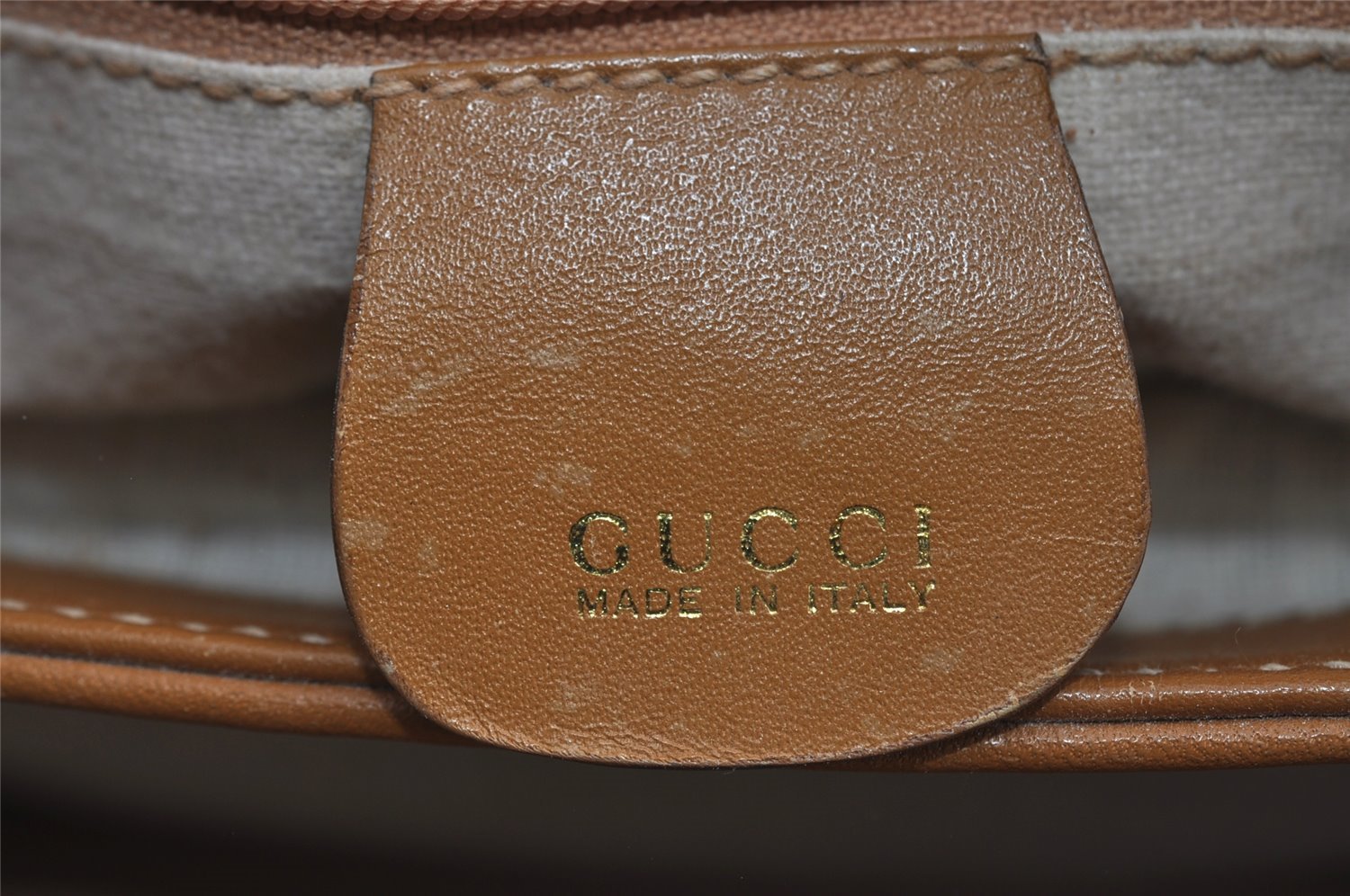 Authentic GUCCI Shoulder Cross Body Bag GG Canvas Leather Khaki Green 8481I