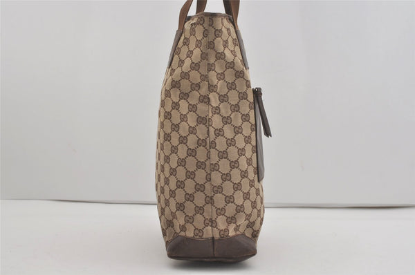 Authentic GUCCI Vintage Shoulder Tote Bag GG Canvas Leather 28892 Brown 8482I