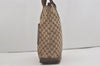Authentic GUCCI Vintage Shoulder Tote Bag GG Canvas Leather 28892 Brown 8482I