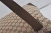 Authentic GUCCI Vintage Shoulder Tote Bag GG Canvas Leather 28892 Brown 8482I