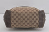 Authentic GUCCI Vintage Shoulder Tote Bag GG Canvas Leather 28892 Brown 8482I