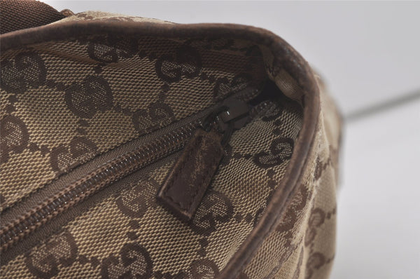 Authentic GUCCI Vintage Shoulder Tote Bag GG Canvas Leather 28892 Brown 8482I