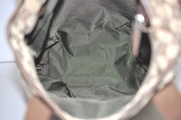 Authentic GUCCI Vintage Shoulder Tote Bag GG Canvas Leather 28892 Brown 8482I