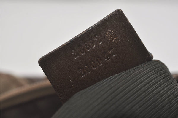 Authentic GUCCI Vintage Shoulder Tote Bag GG Canvas Leather 28892 Brown 8482I