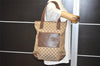 Authentic GUCCI Vintage Shoulder Tote Bag GG Canvas Leather 28892 Brown 8482I