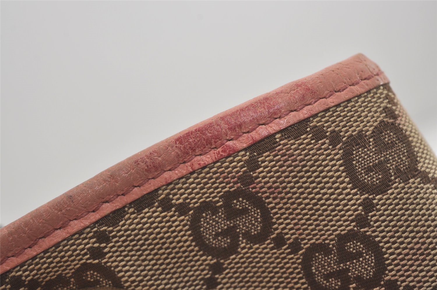 Authentic GUCCI Eclipse Shoulder Tote Bag GG Canvas Leather 120840 Brown 8483I