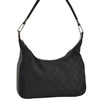 Authentic GUCCI Vintage Shoulder Bag Purse GG Canvas Leather 0013812 Black 8484I