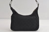 Authentic GUCCI Vintage Shoulder Bag Purse GG Canvas Leather 0013812 Black 8484I