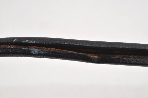 Authentic GUCCI Vintage Shoulder Bag Purse GG Canvas Leather 0013812 Black 8484I