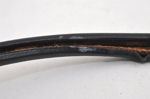 Authentic GUCCI Vintage Shoulder Bag Purse GG Canvas Leather 0013812 Black 8484I