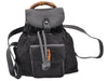 Authentic GUCCI Vintage Bamboo Backpack Nylon Leather Black 8485I