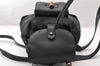 Authentic GUCCI Vintage Bamboo Backpack Nylon Leather Black 8485I