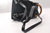Authentic GUCCI Vintage Bamboo Backpack Nylon Leather Black 8485I