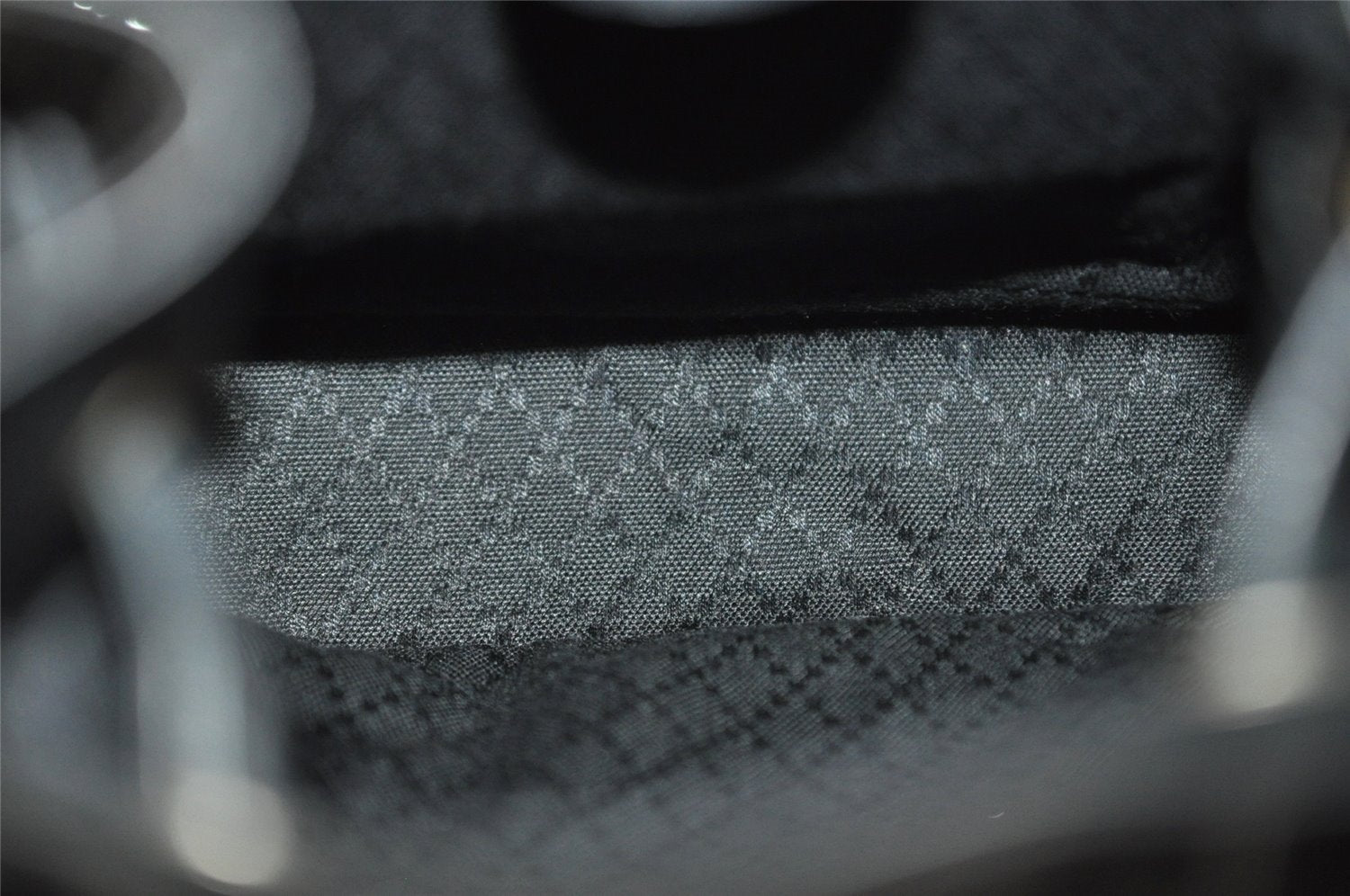 Authentic GUCCI Vintage Bamboo Backpack Nylon Leather Black 8485I