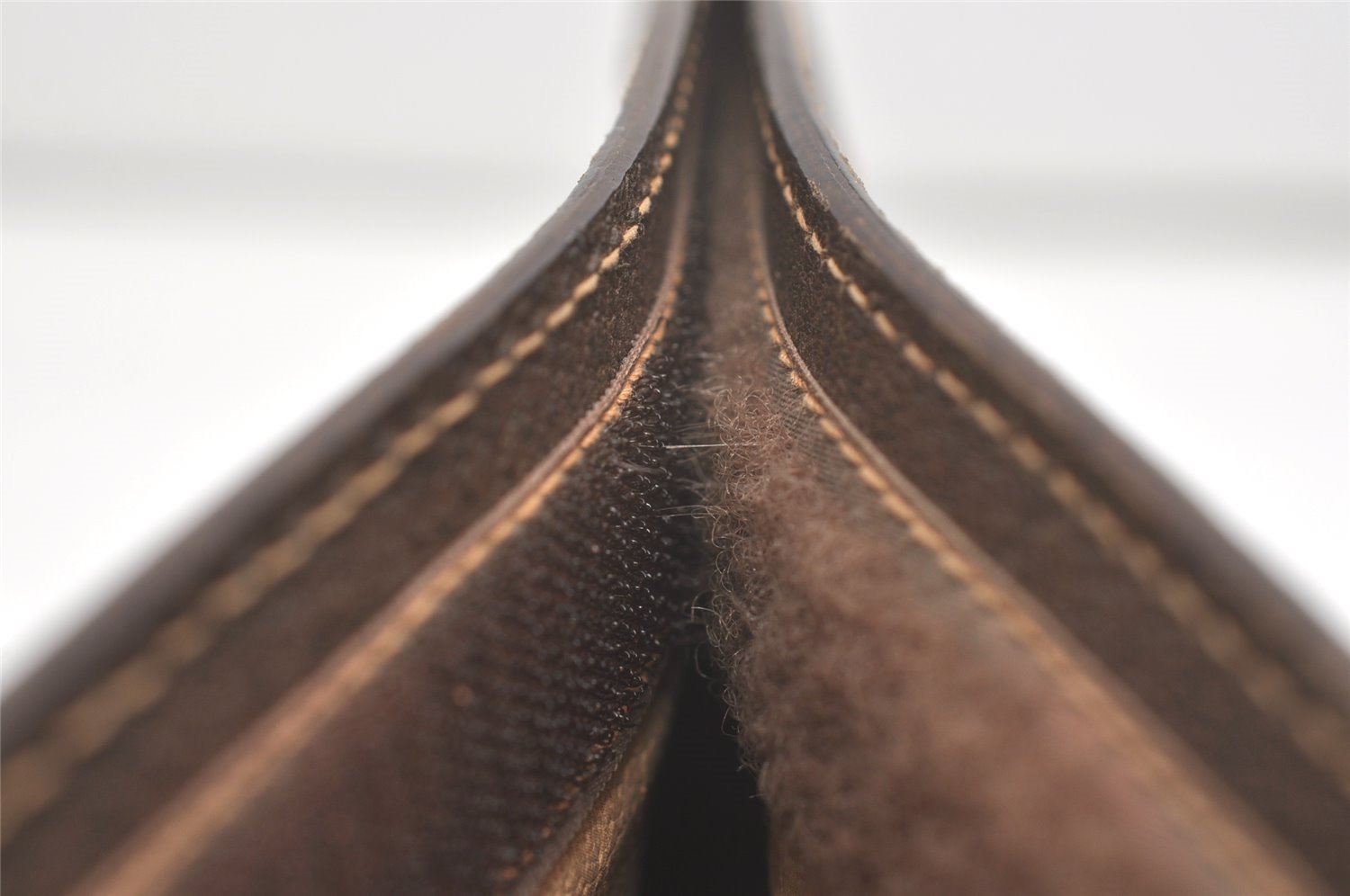 Authentic GUCCI Web Sherry Line Clutch Hand Bag Purse GG PVC Leather Brown 8486I