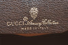 Authentic GUCCI Web Sherry Line Clutch Hand Bag Purse GG PVC Leather Brown 8486I