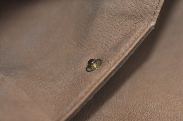 Authentic GUCCI Web Sherry Line Clutch Hand Bag Purse GG PVC Leather Brown 8486I