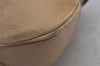 Authentic Salvatore Ferragamo Gancini Leather Shoulder Hand Bag Beige 8486J