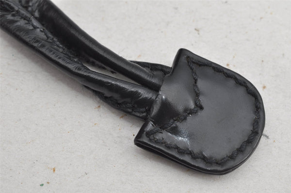 Authentic GUCCI Bamboo Vintage Drawstring Backpack Nylon Leather Black 8487I