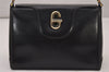 Authentic GUCCI Vintage Shoulder Hand Bag Purse Leather Black 8488I