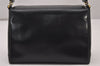 Authentic GUCCI Vintage Shoulder Hand Bag Purse Leather Black 8488I