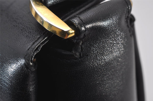 Authentic GUCCI Vintage Shoulder Hand Bag Purse Leather Black 8488I